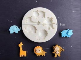 Molde silicona 5 animalitos cuentos 